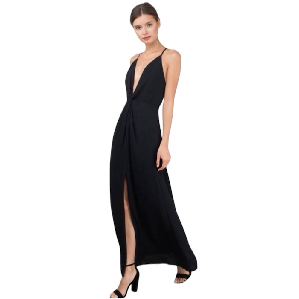 NWT Eyes on You Knotted Maxi Dress in Black from Tobi
